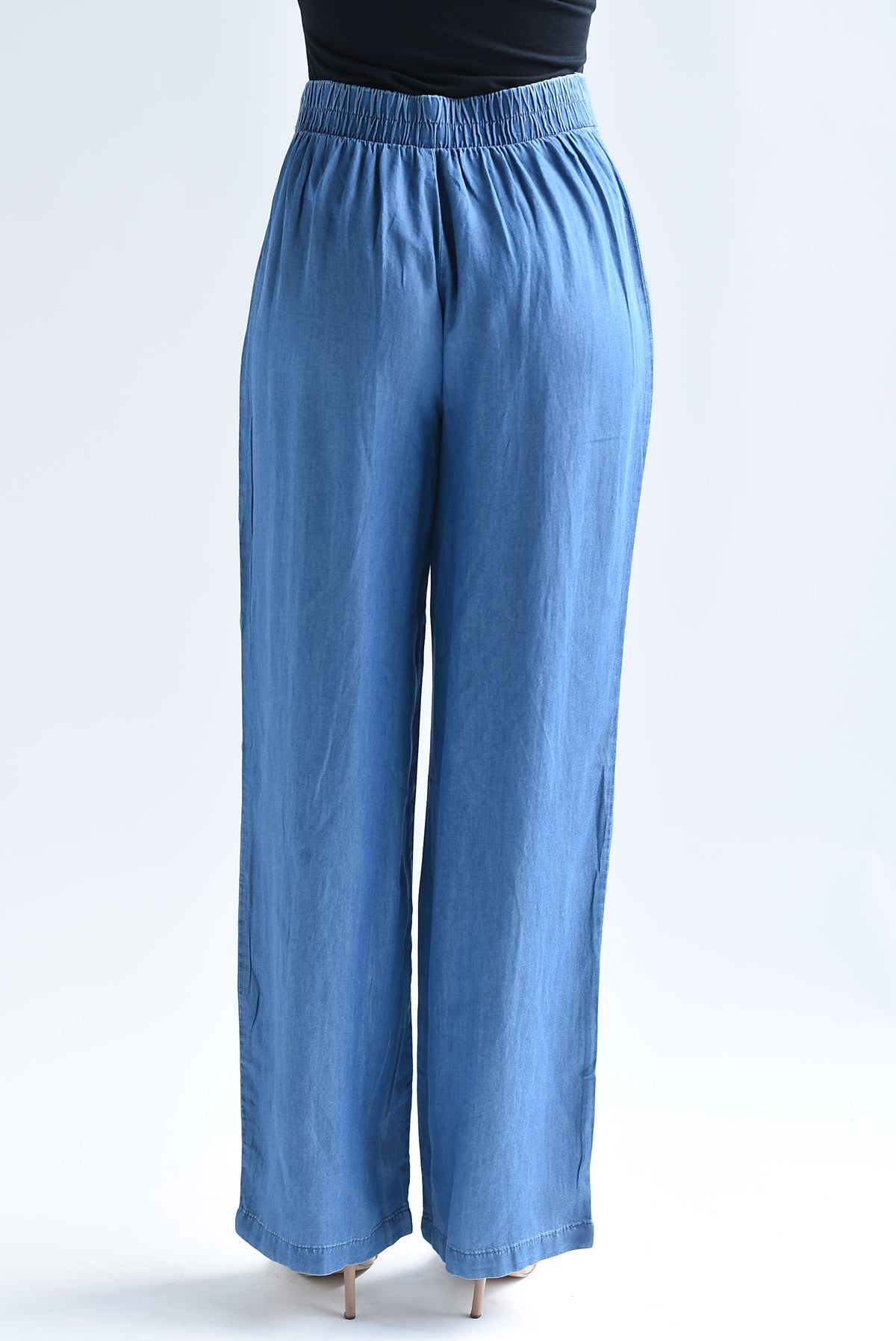 Pantalón de pierna ancha pinzas Denim Dark