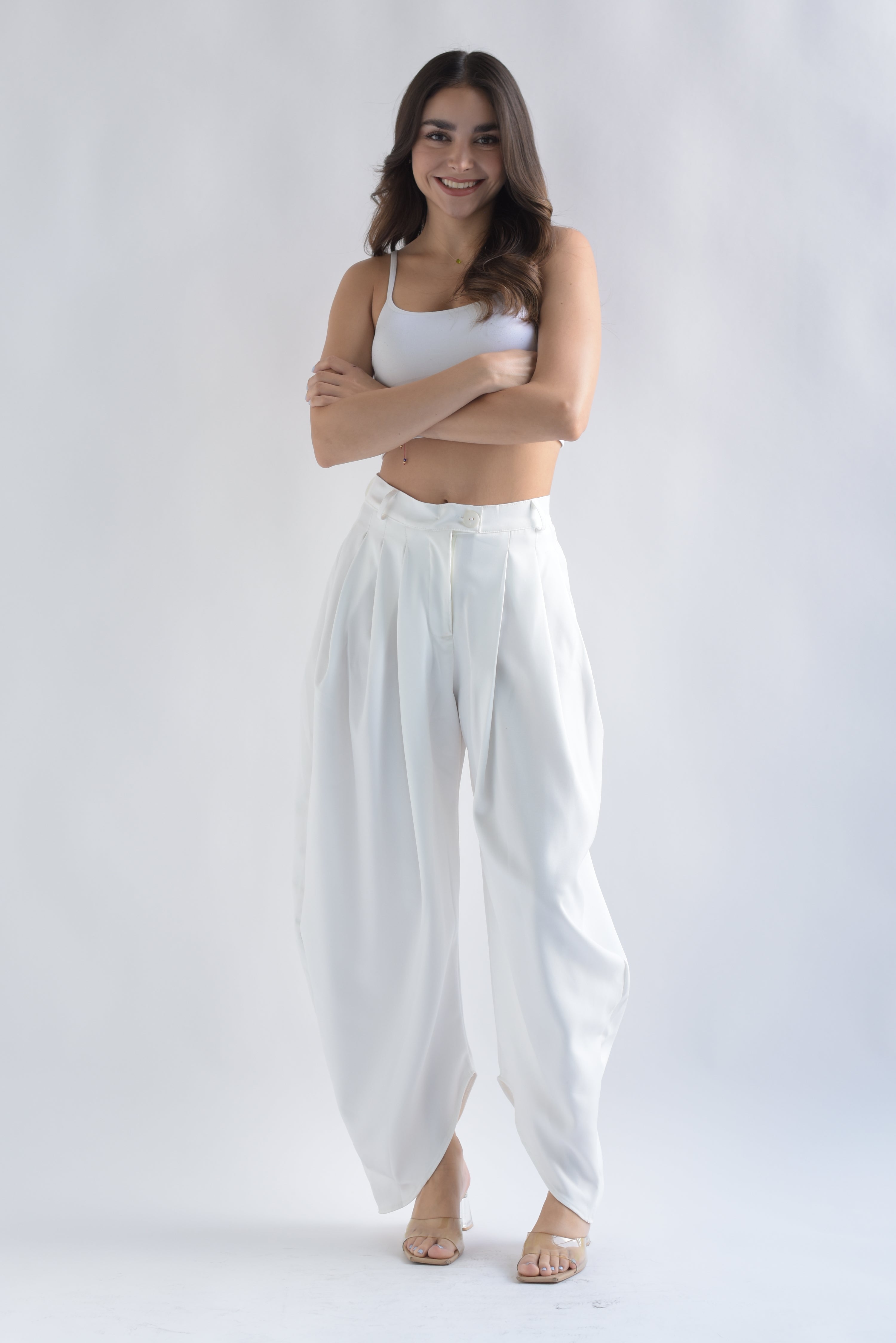Pantalón globo Blanco
