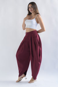 Fashion Styled Pantalón globo Vino