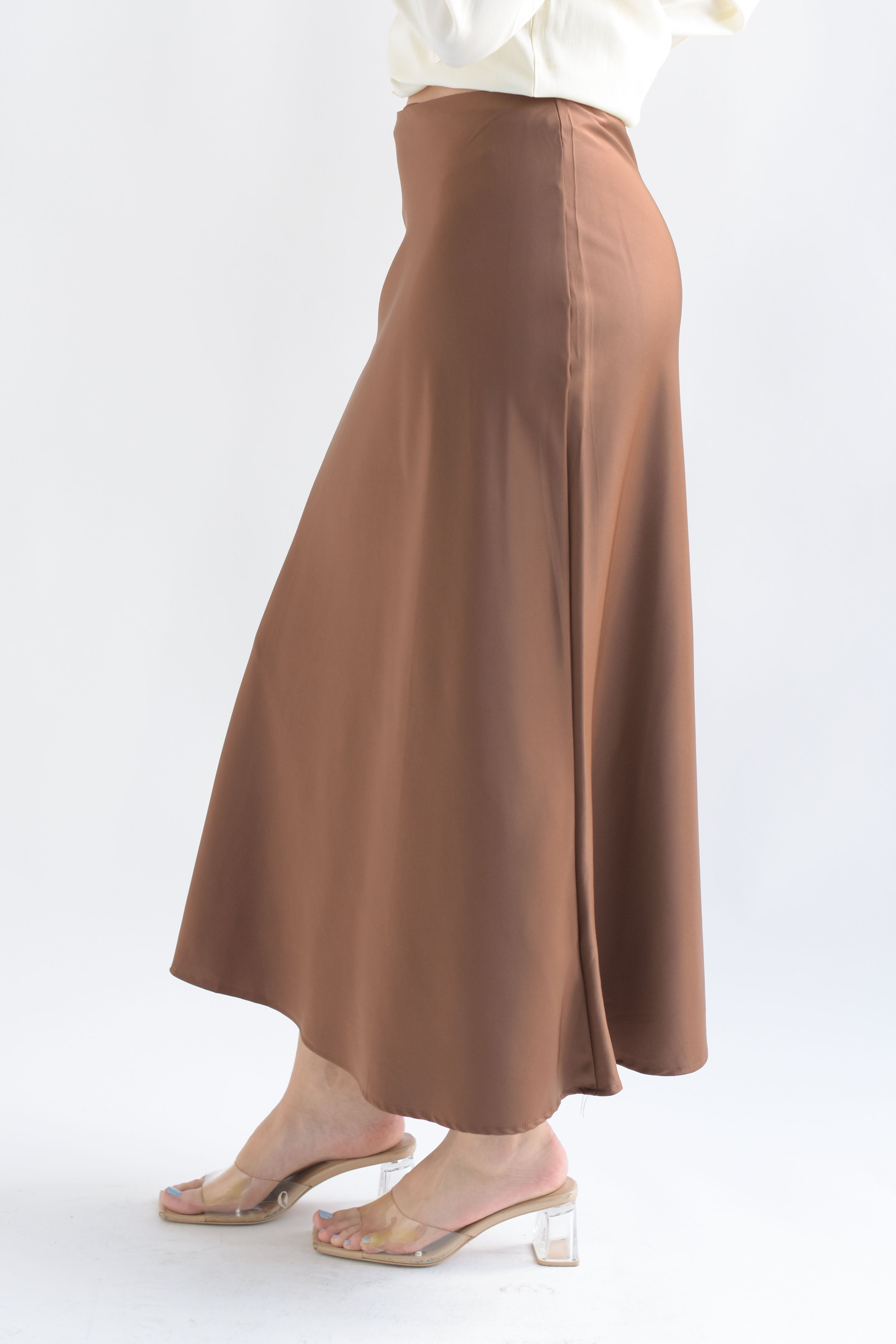 Falda lencera corte A Espresso