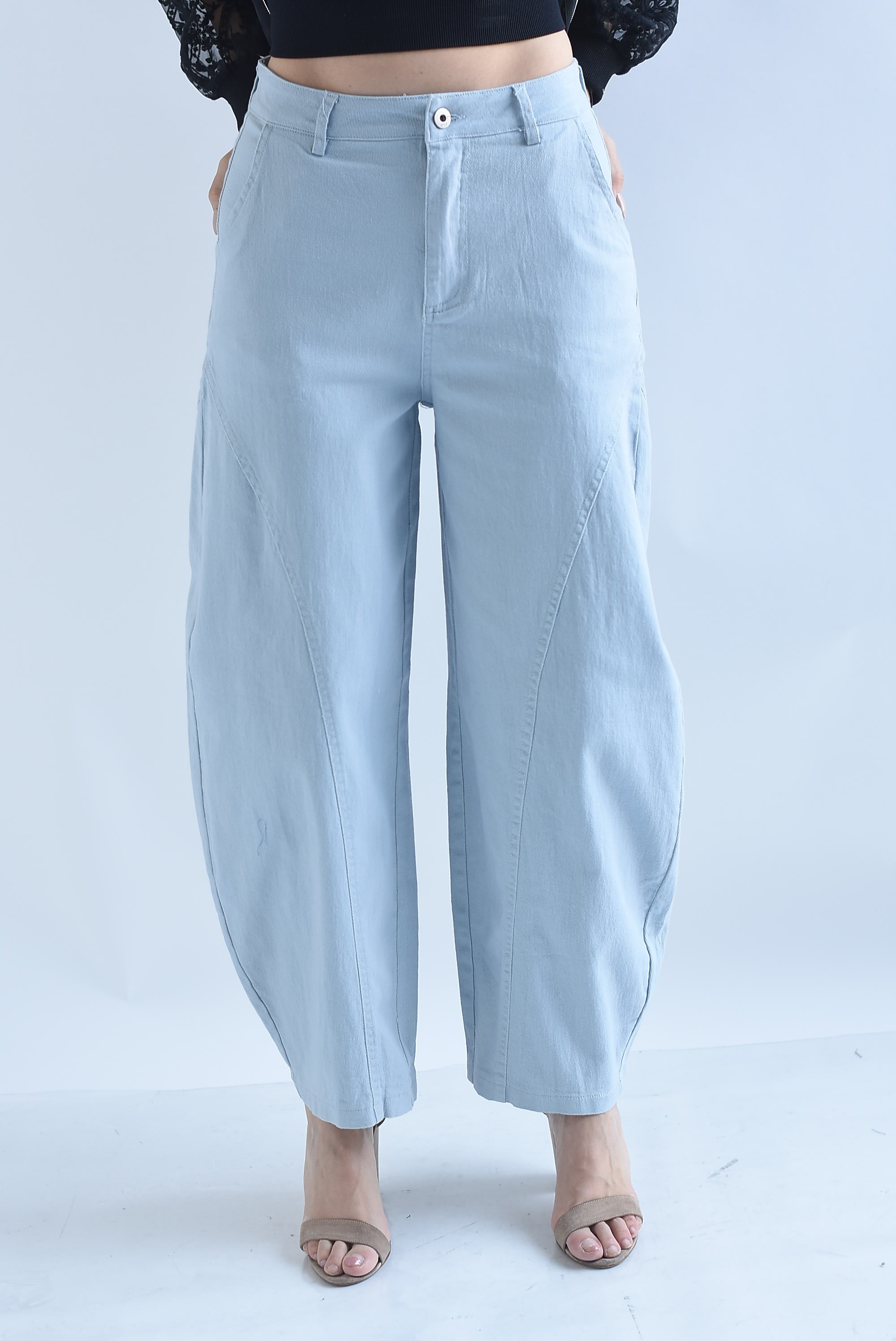 Jeans barrel liso