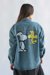 Fashion Styled Shacket Snoopy & Friends Denim