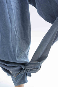 Fashion Styled Pantalón globo jareta Denim Light