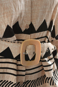 Fashion Styled Set Pantalón y Blusa tribal Crudo