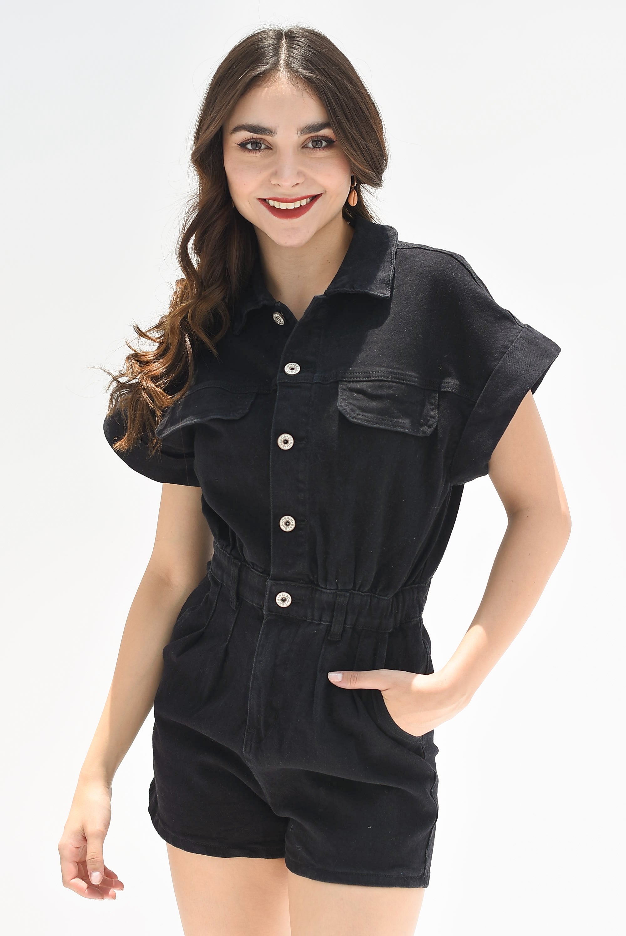 Romper Denim Negro