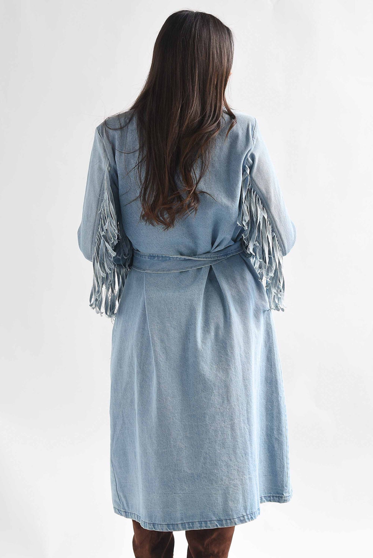 Gabardina flecos Denim