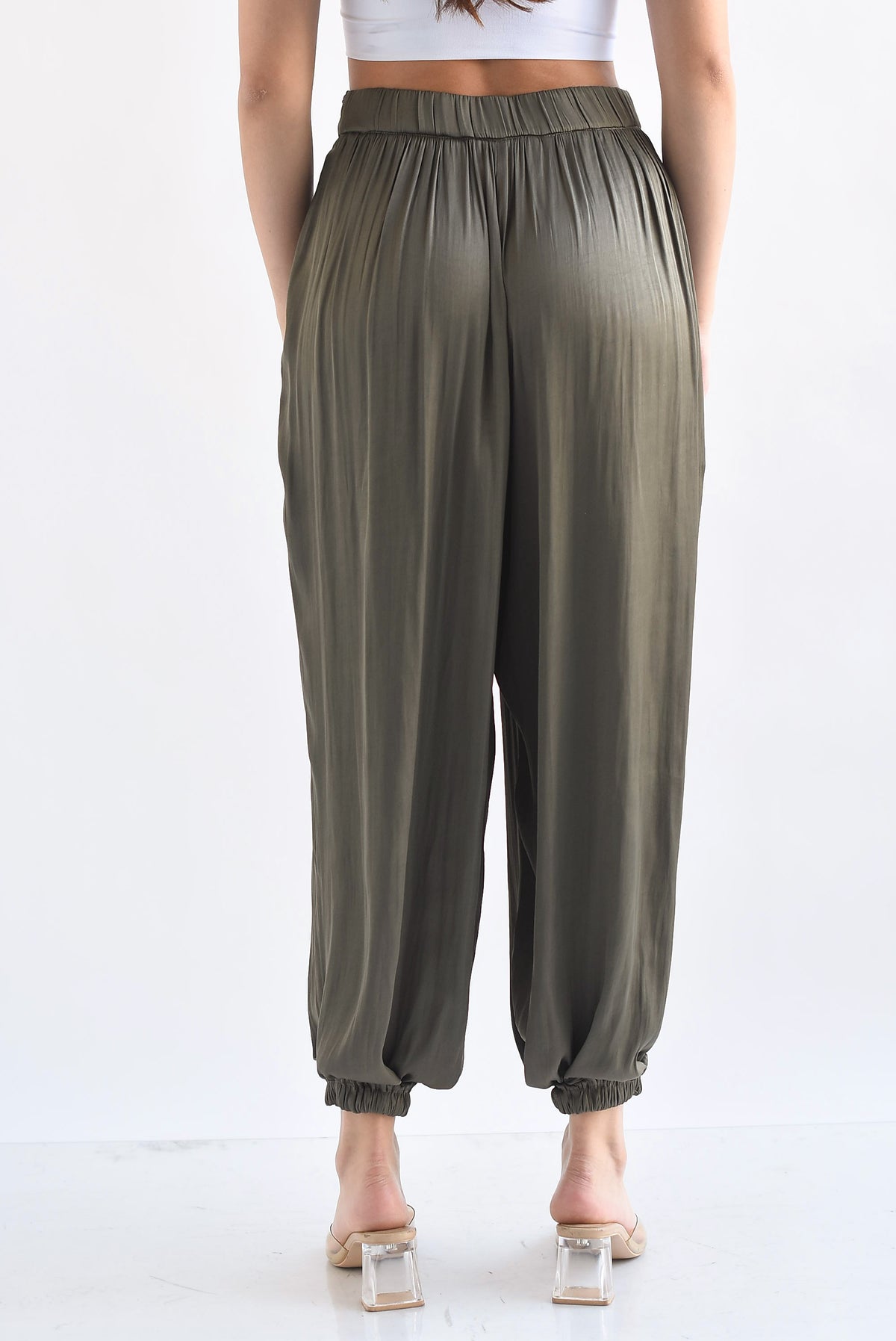 Pantalón globo satín