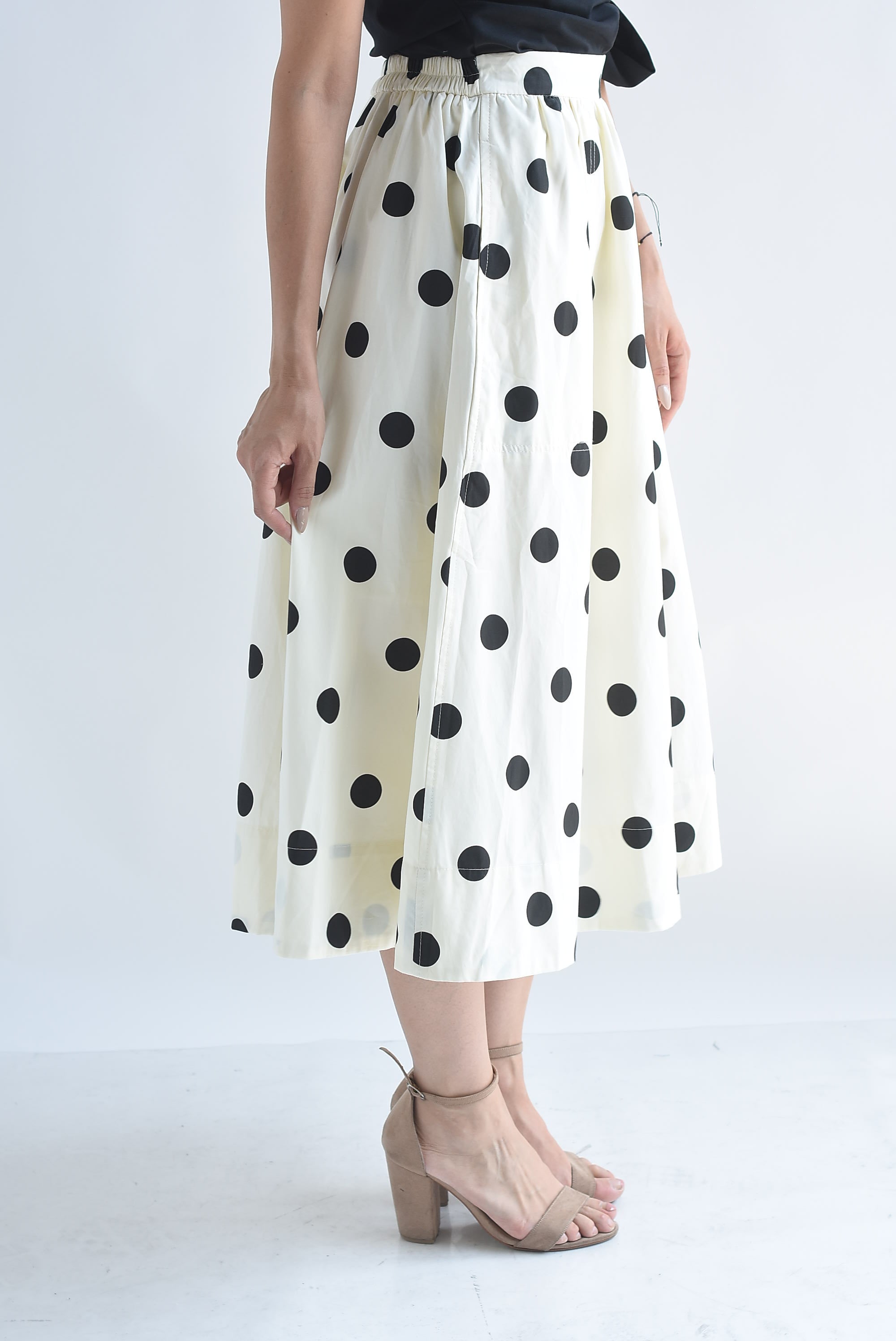 Falda corte A polka dots