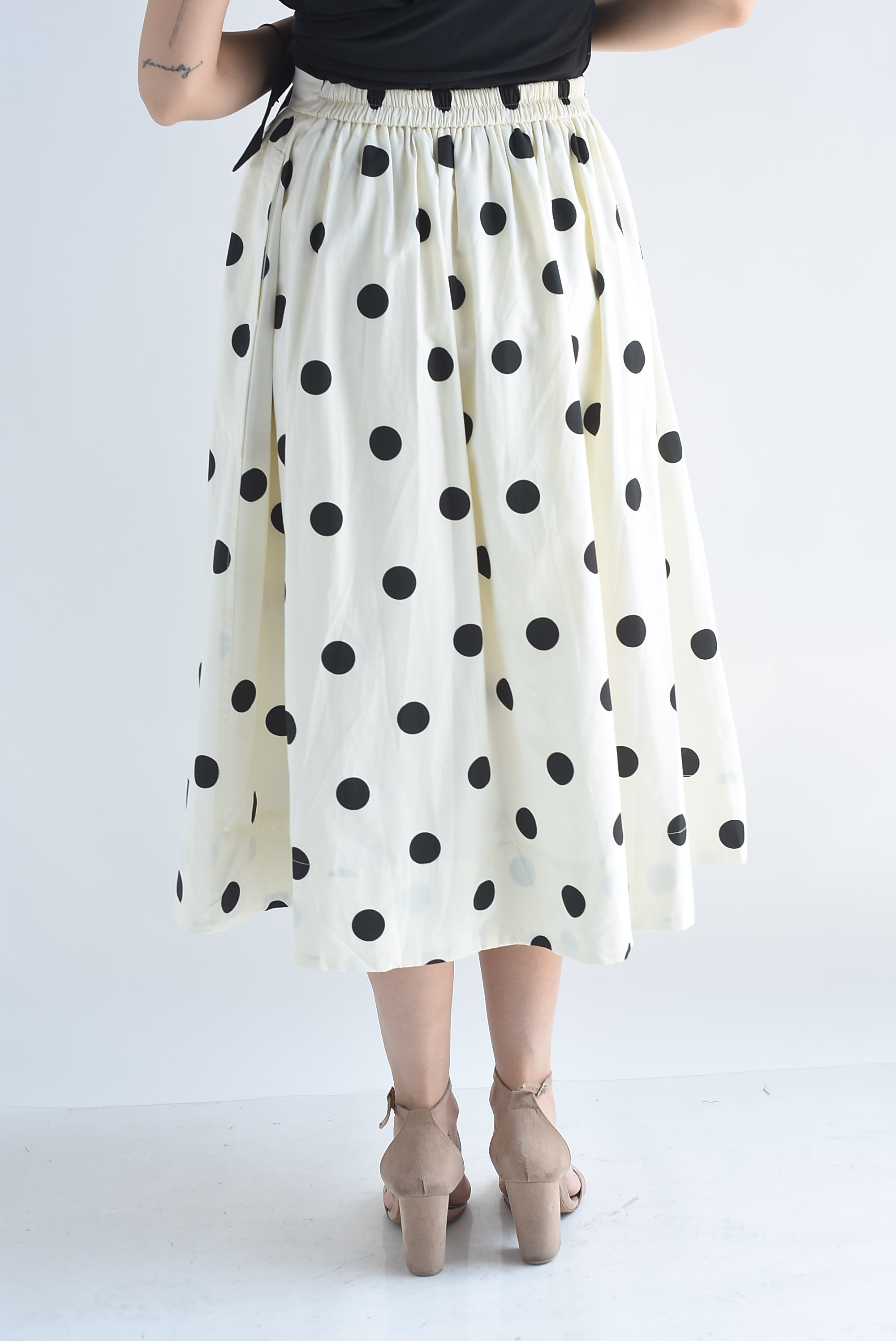 Falda corte A polka dots