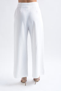 Fashion Styled Pantalón sastre pinzas Blanco