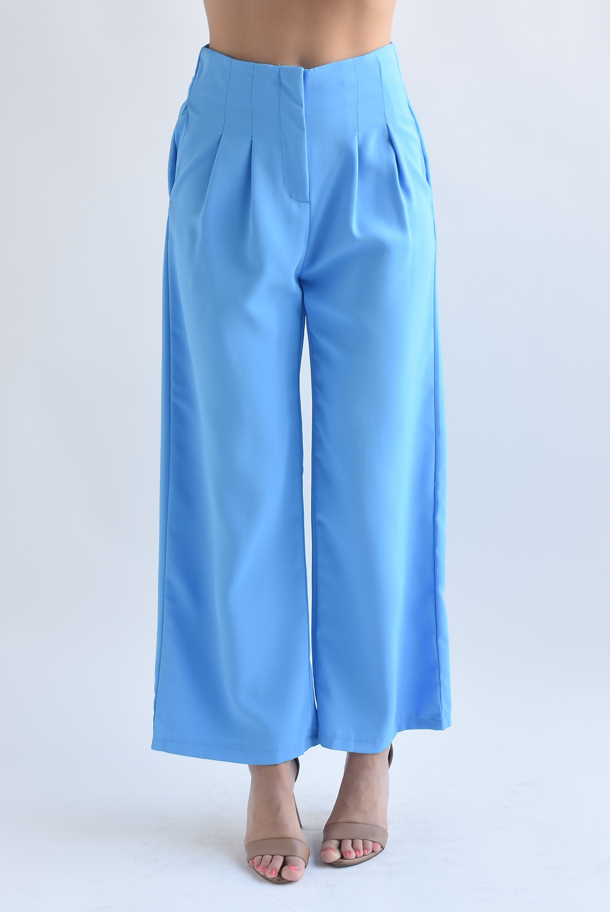 Pantalón sastre pinzas Azul