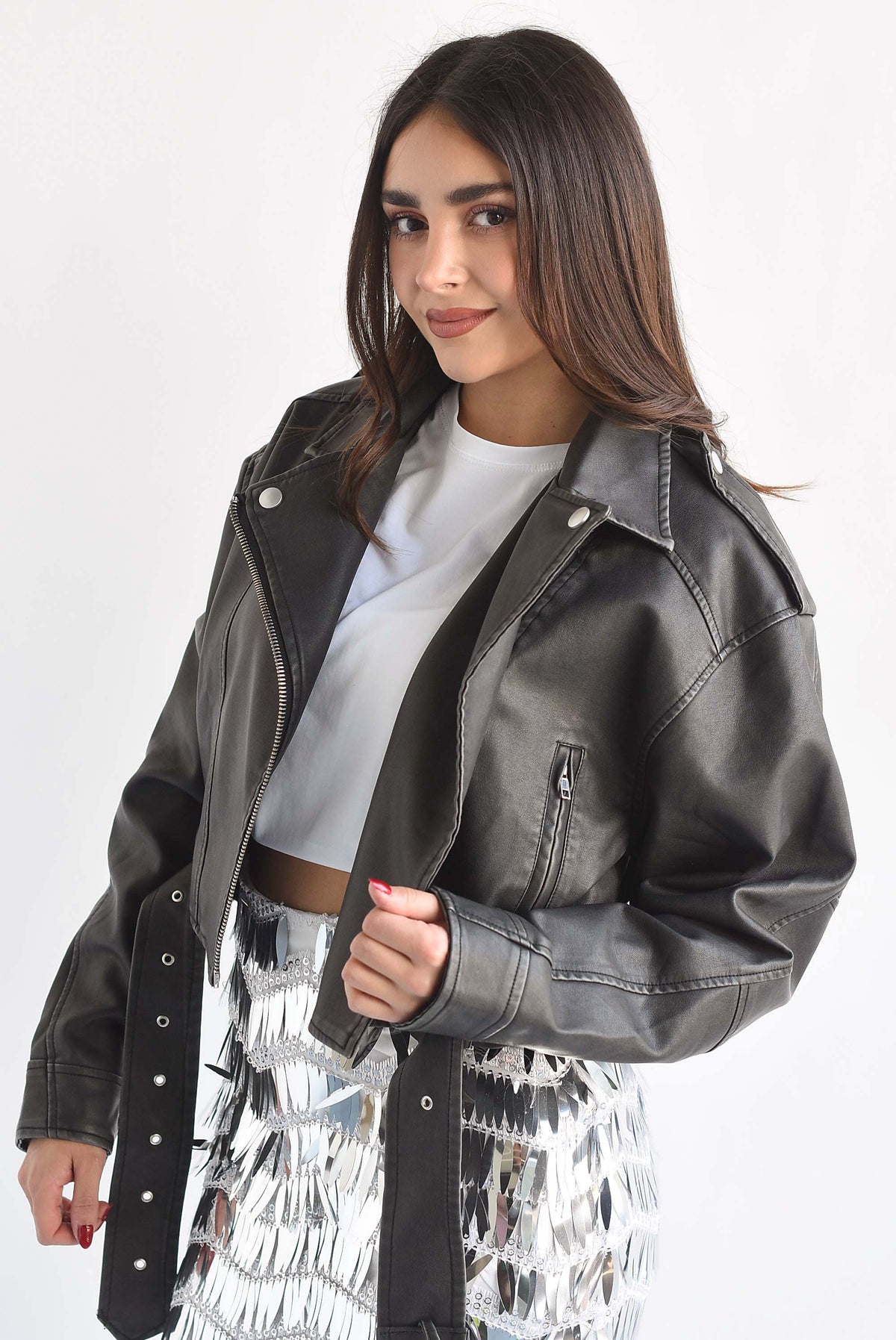 Chamarra biker vinipiel vintage