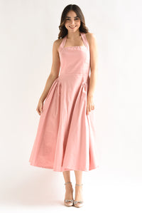 Fashion Styled Vestido halter torso Rosa Palo