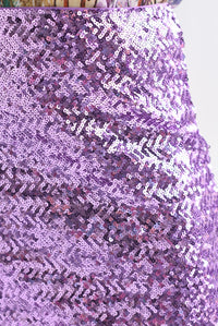 Fashion Styled Falda mini lentejuelas Morado