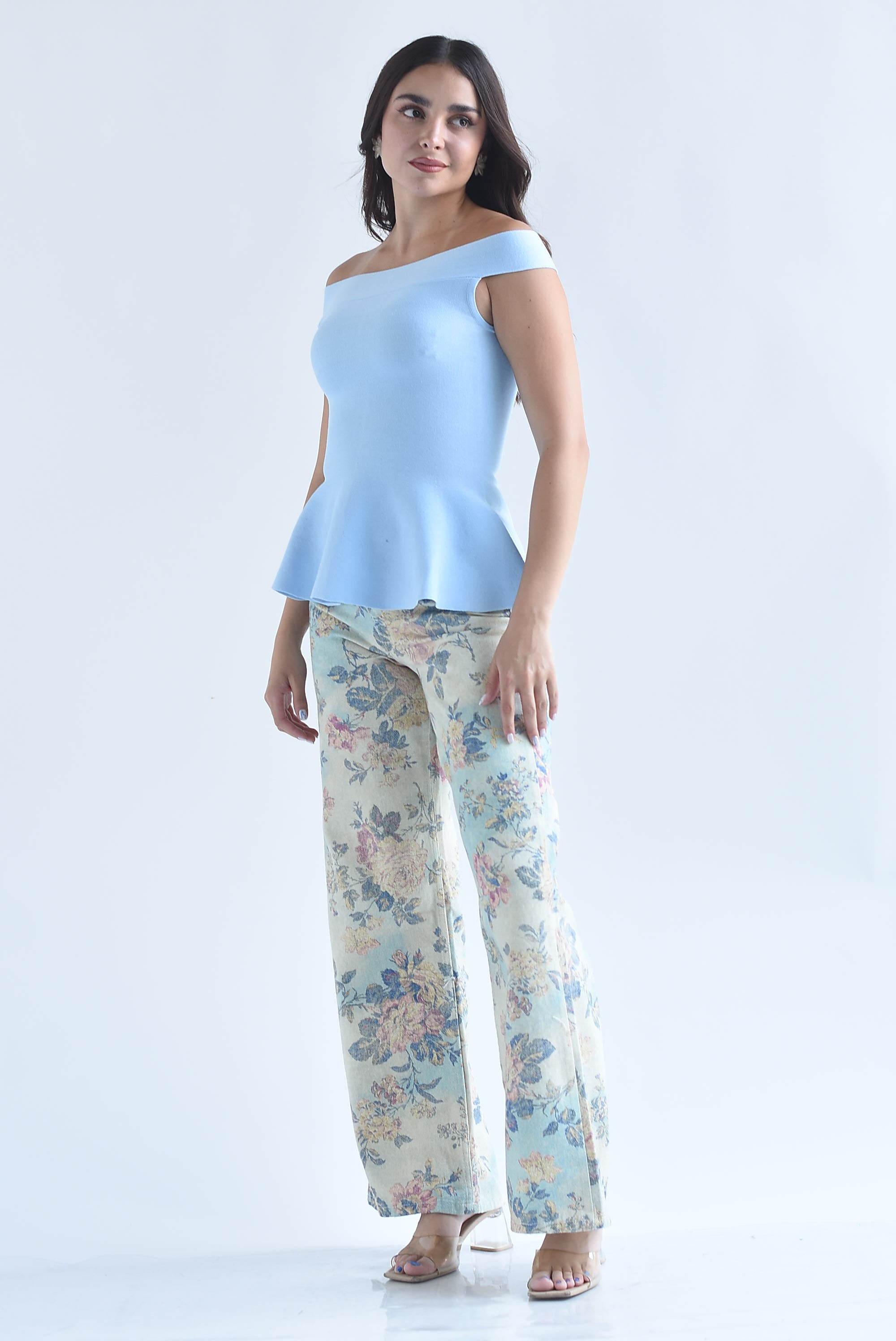 Jeans flores vintage