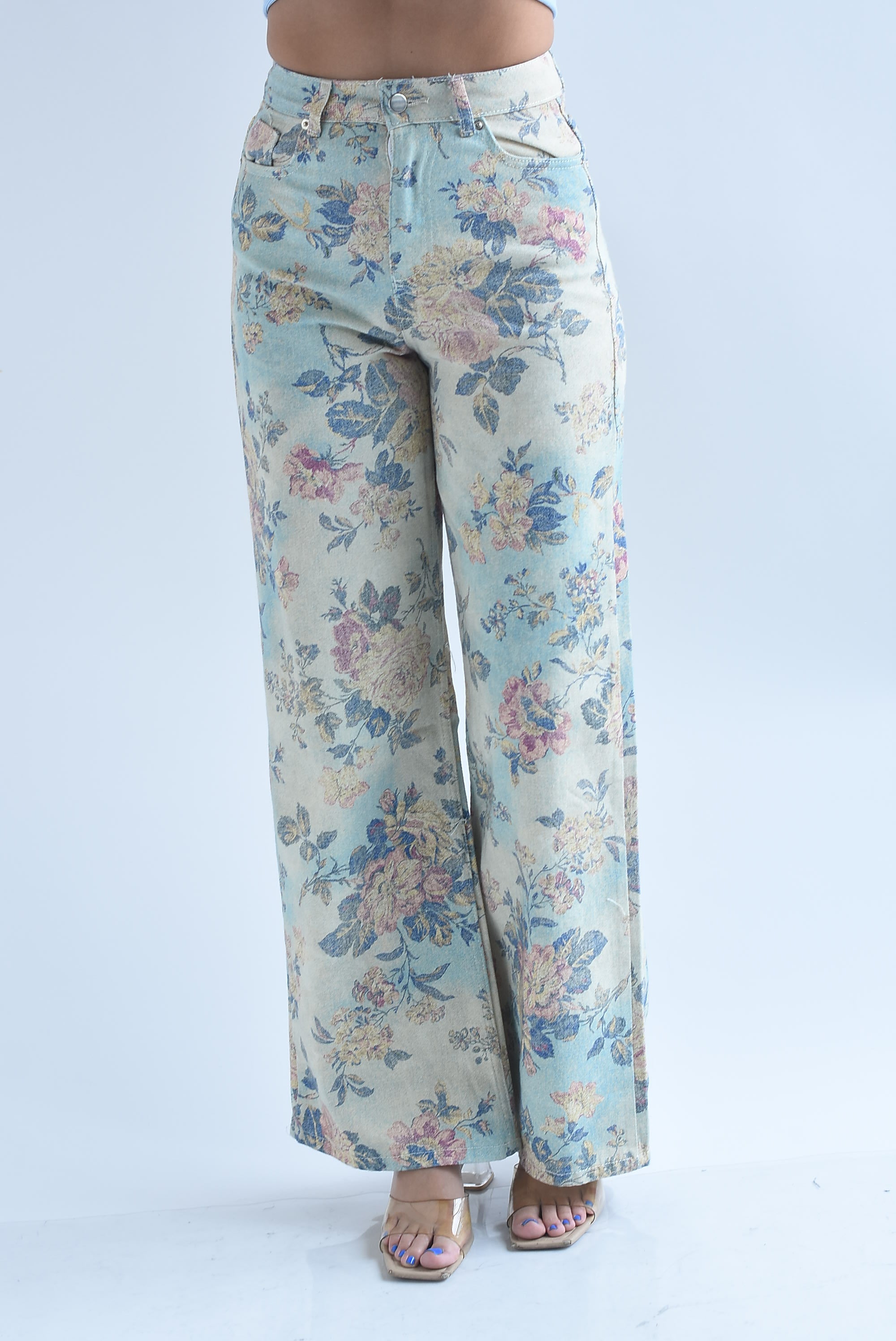 Jeans flores vintage