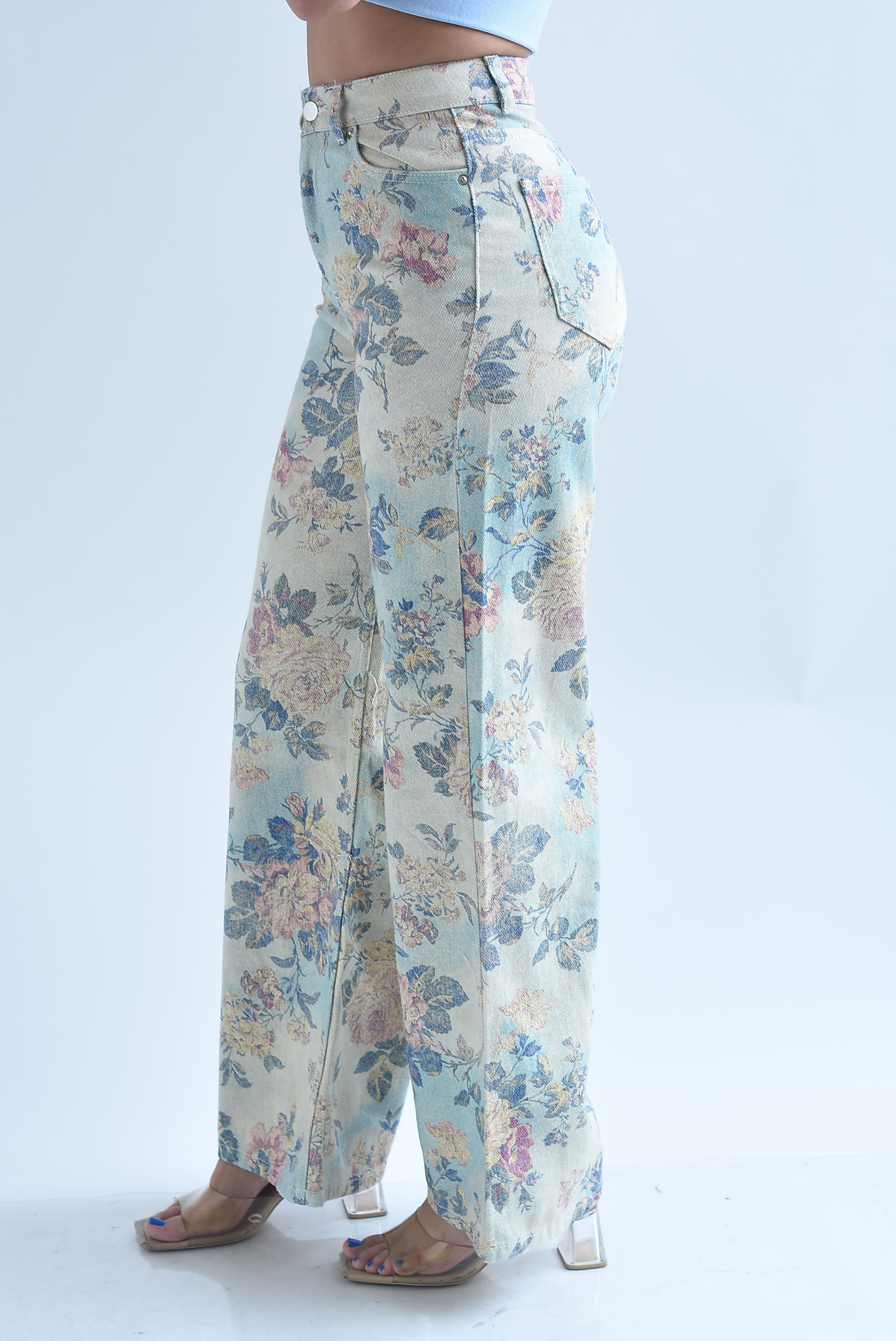 Jeans flores vintage