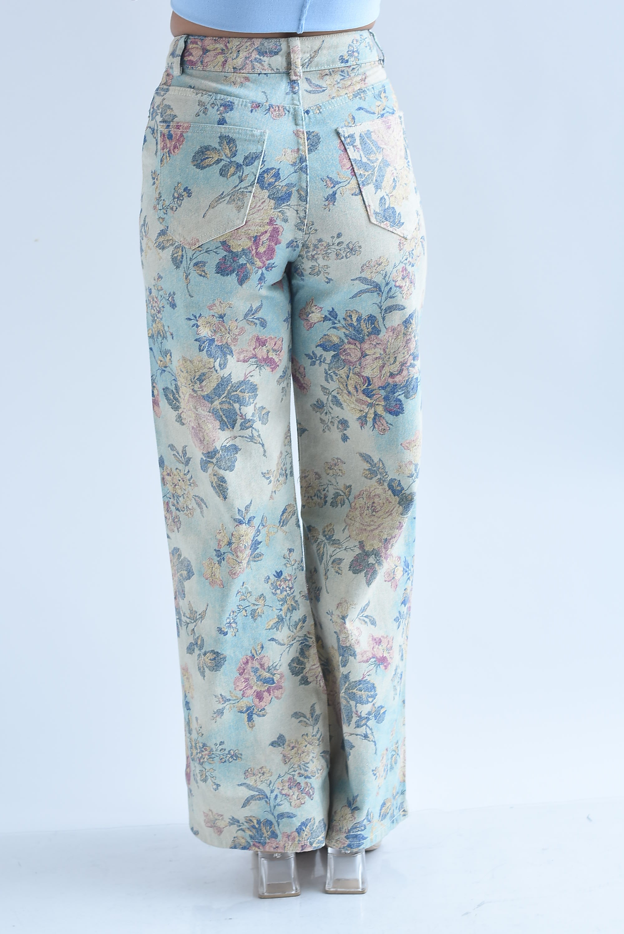 Jeans flores vintage