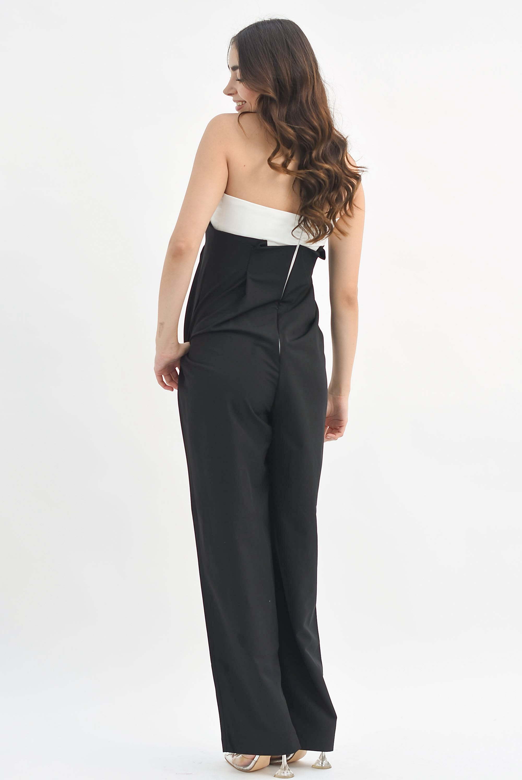 Jumpsuit strapless Black & White