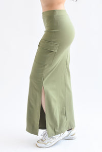Fashion Styled Falda lápiz cargo Olivo