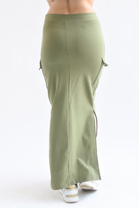 Fashion Styled Falda lápiz cargo Olivo