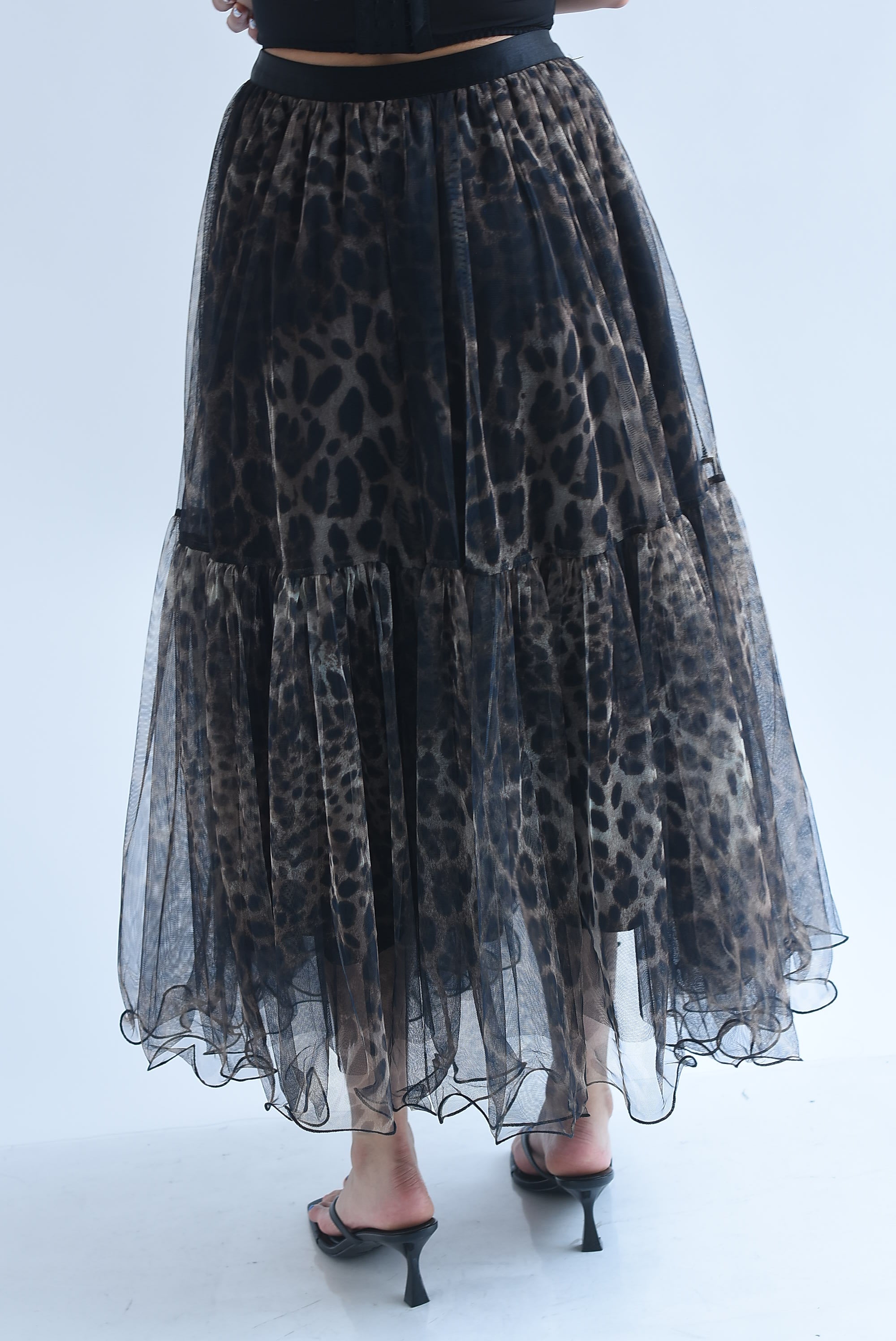 Falda doble tulle Leopardo