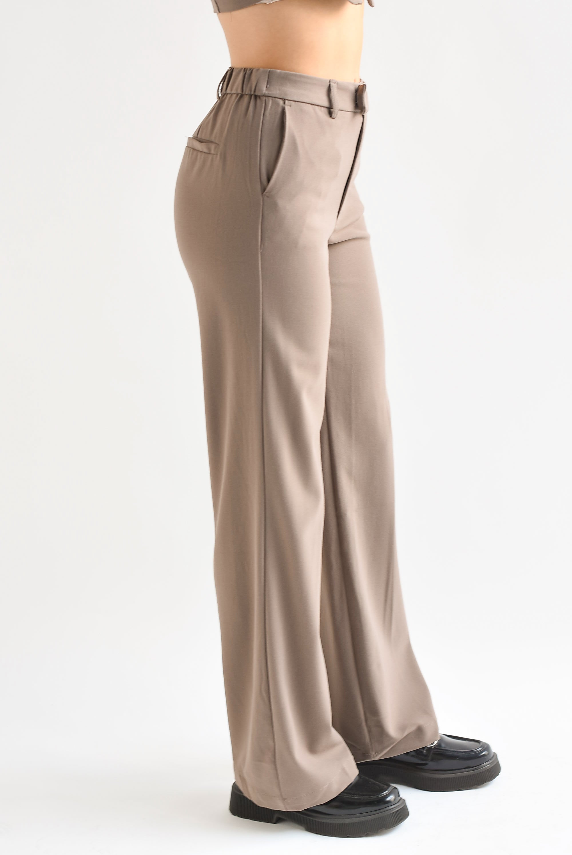 Pantalón pierna ancha Moka
