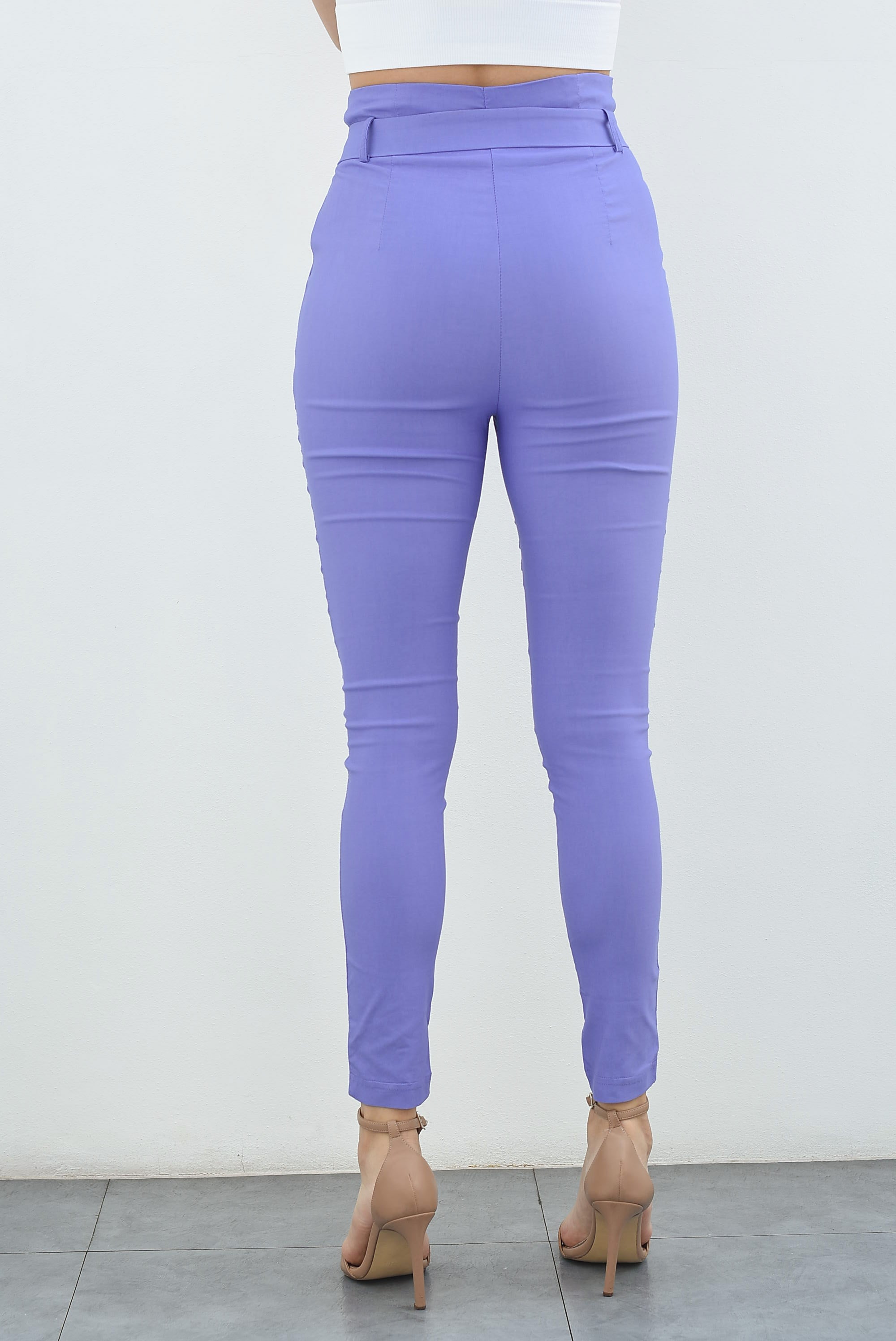 Pantalón paper bag Morado