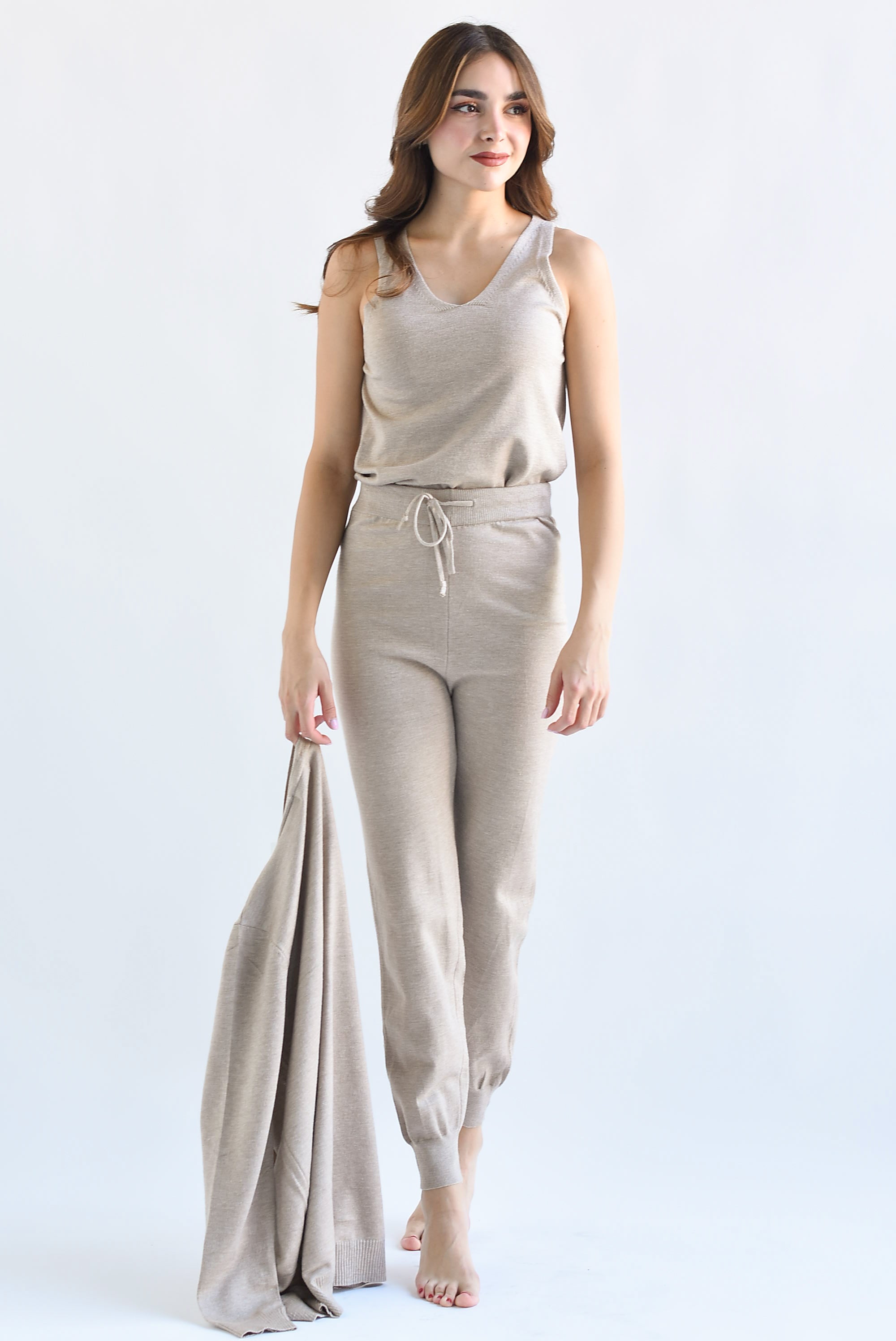 Set 3 piezas: Pantalón, Blusa y Cárdigan Moka