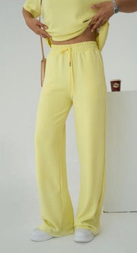 Fashion Styled Set Pantalón y Blusa algodón Amarillo