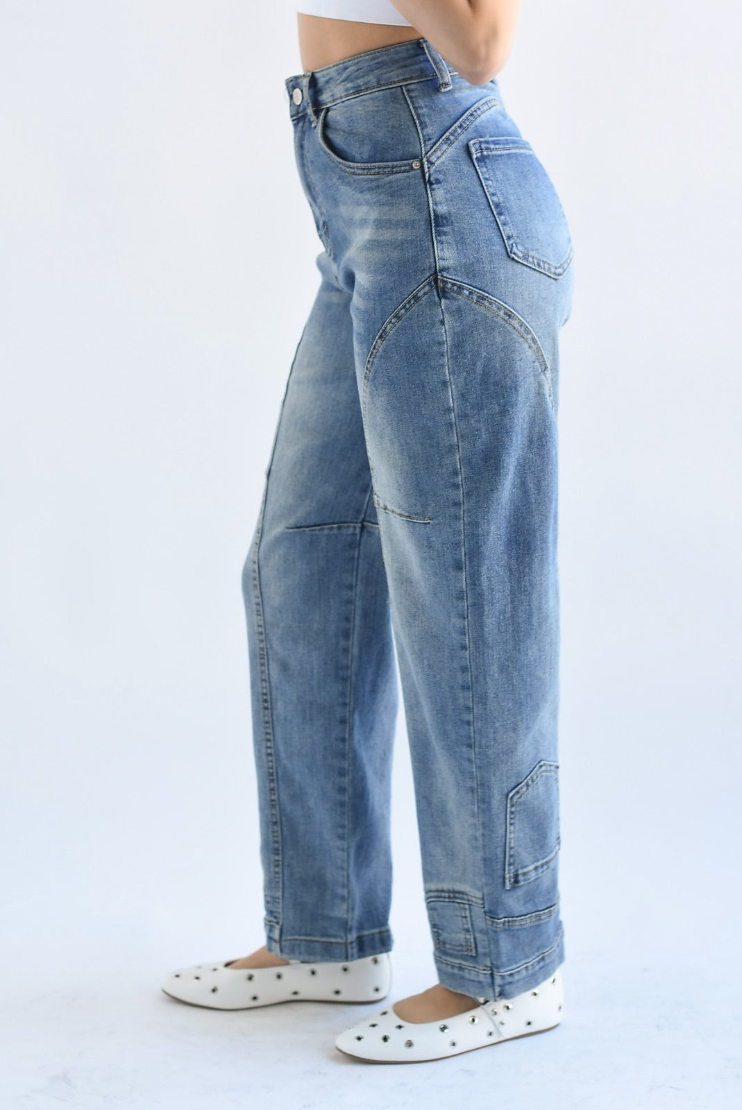 Jeans Barrel invertidos