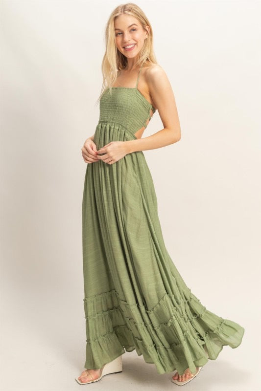 Vestido boho pecho elástico