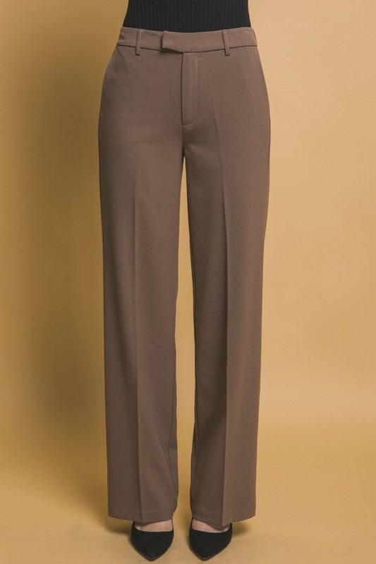 Pantalón pierna ancha Moka