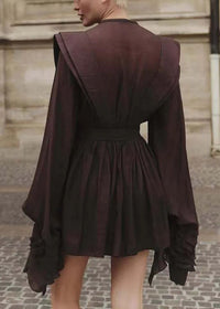 Fashion Styled Blusa larga olán Espresso