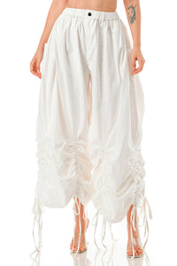 Fashion Styled Pantalón super wide drapeado Blanco