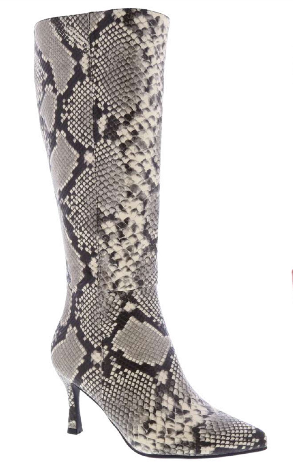 Bota larga textura snake