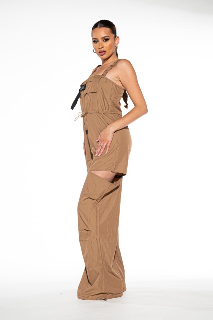 Overol nylon cut-out pierna
