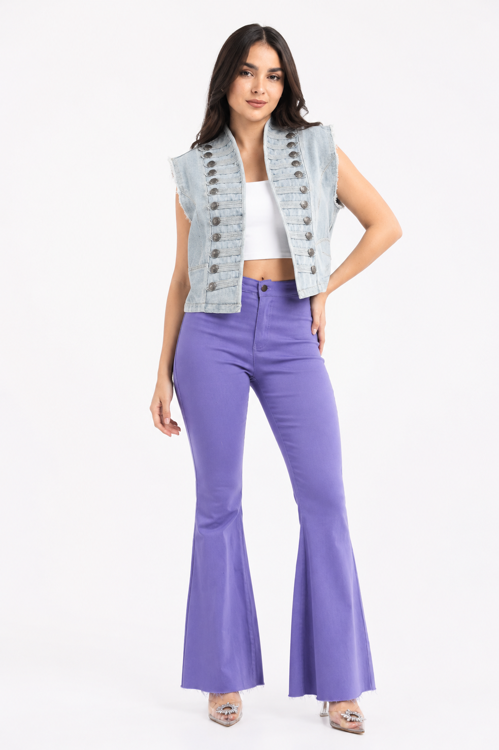 Jeans acampanados Lila
