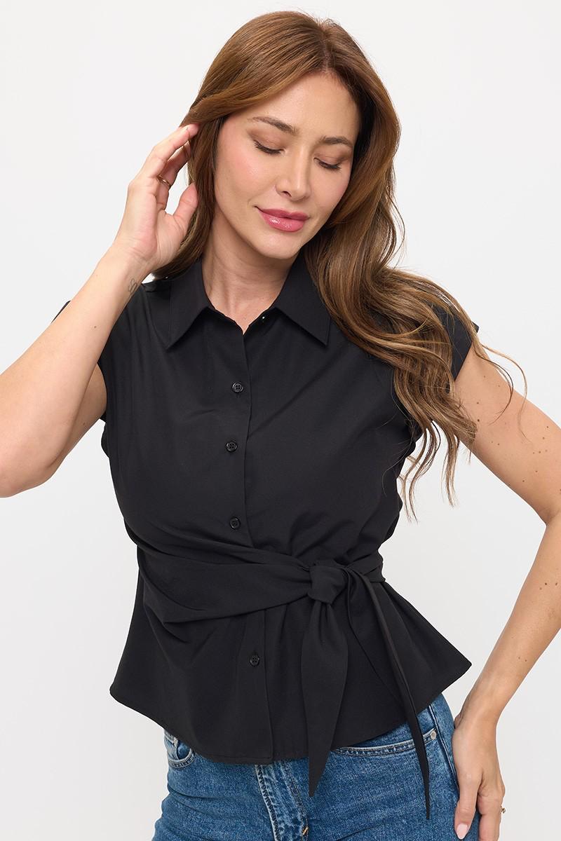 Camisa manga corta nudo
