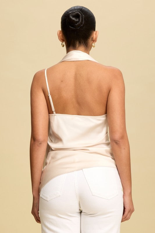 Blusa lencera hombro cauda Ivory