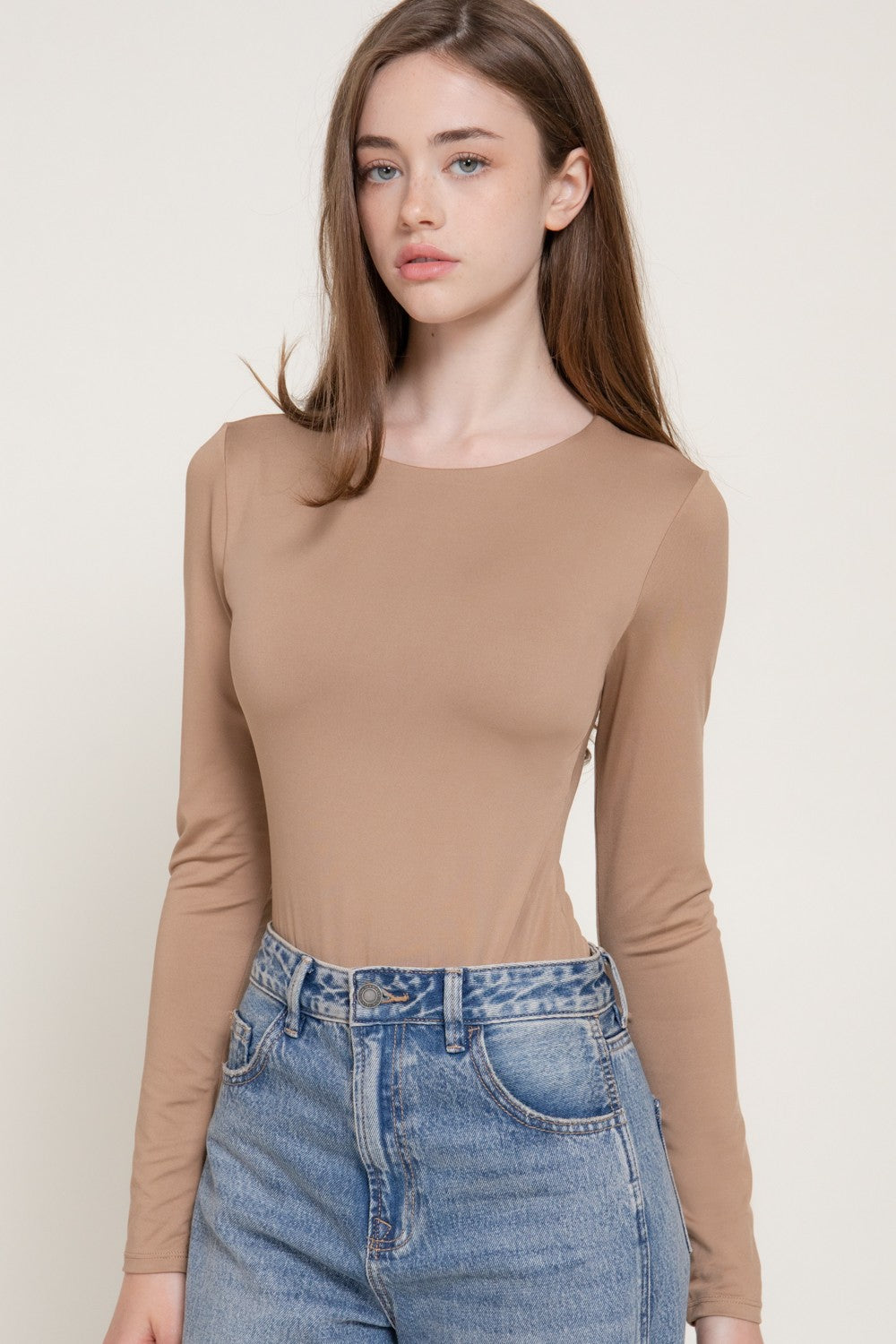 Body manga larga licra