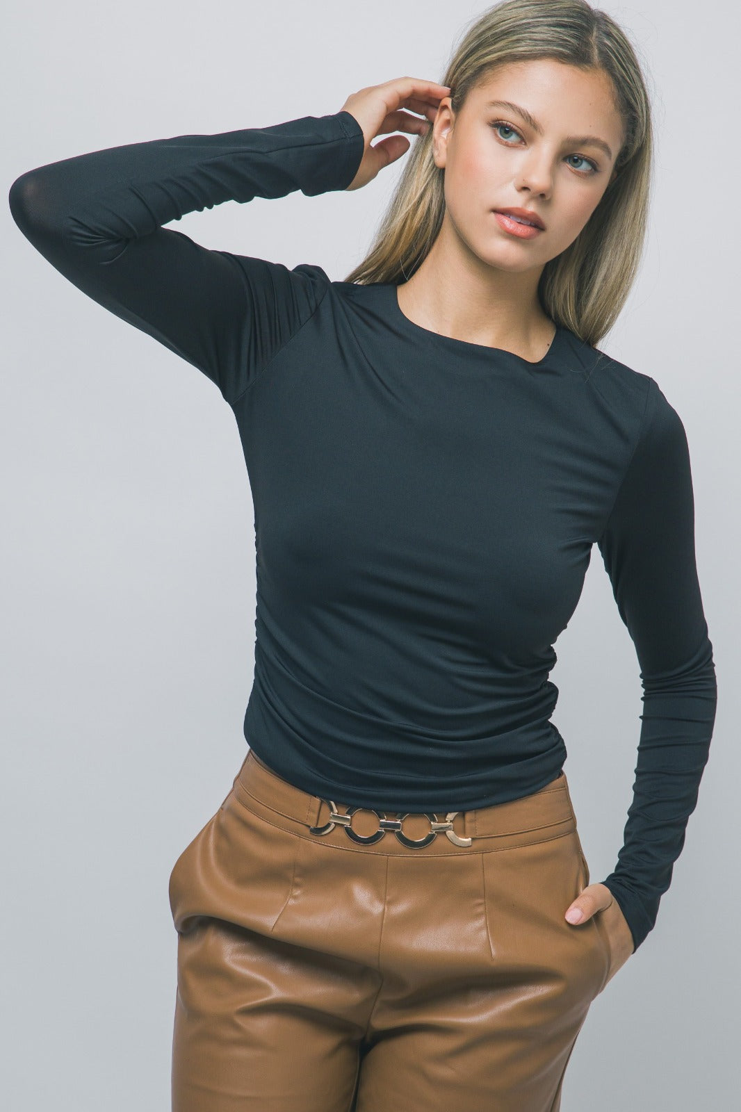 Blusa manga larga licra