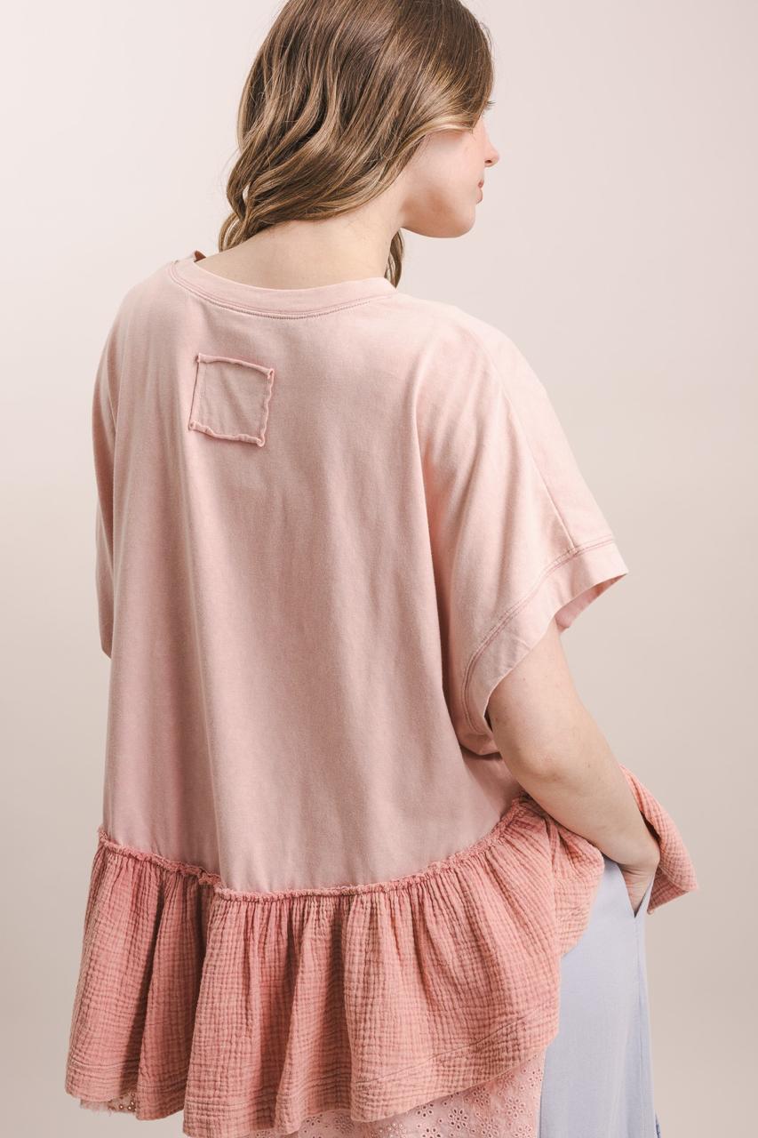T-Shirt oversize olán calado