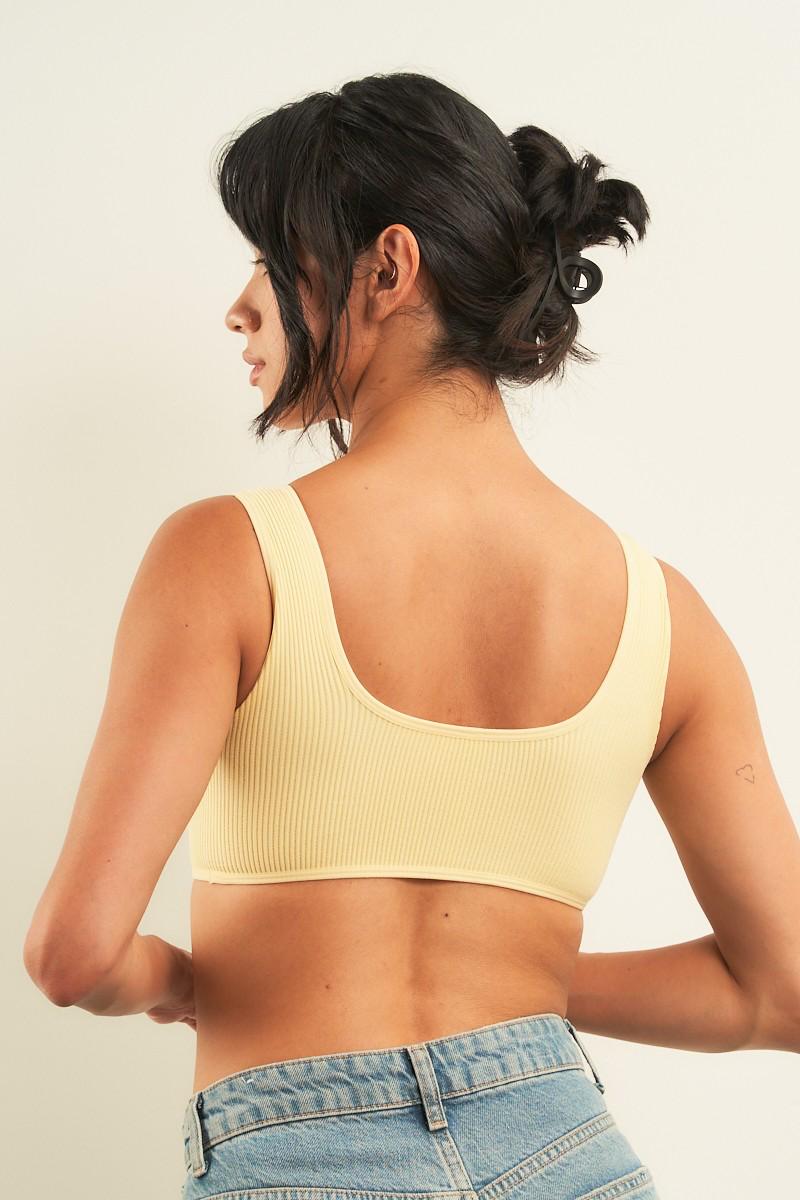 Top underwear canalé