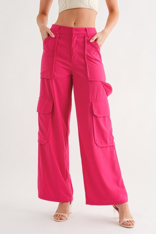 Pantalón de vestir cargo doble bolsa Fiusha
