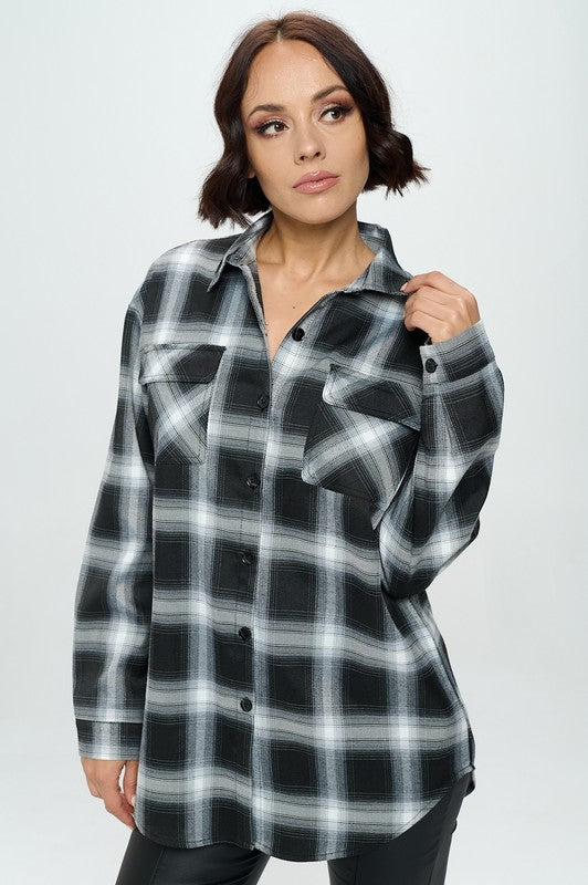 Camisa cuadros bolsillos