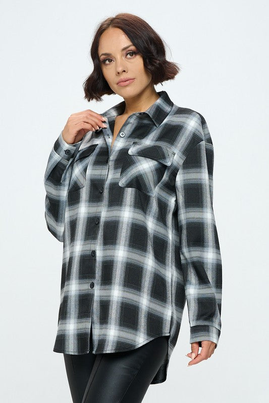 Camisa cuadros bolsillos