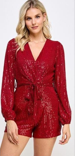 Romper lentejuela Rojo Cereza