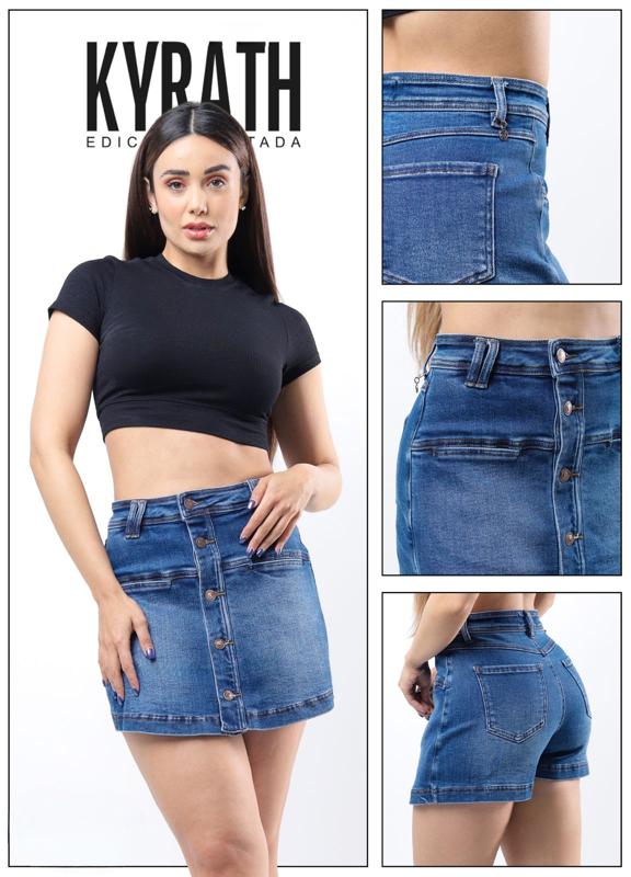 Skort Denim botones