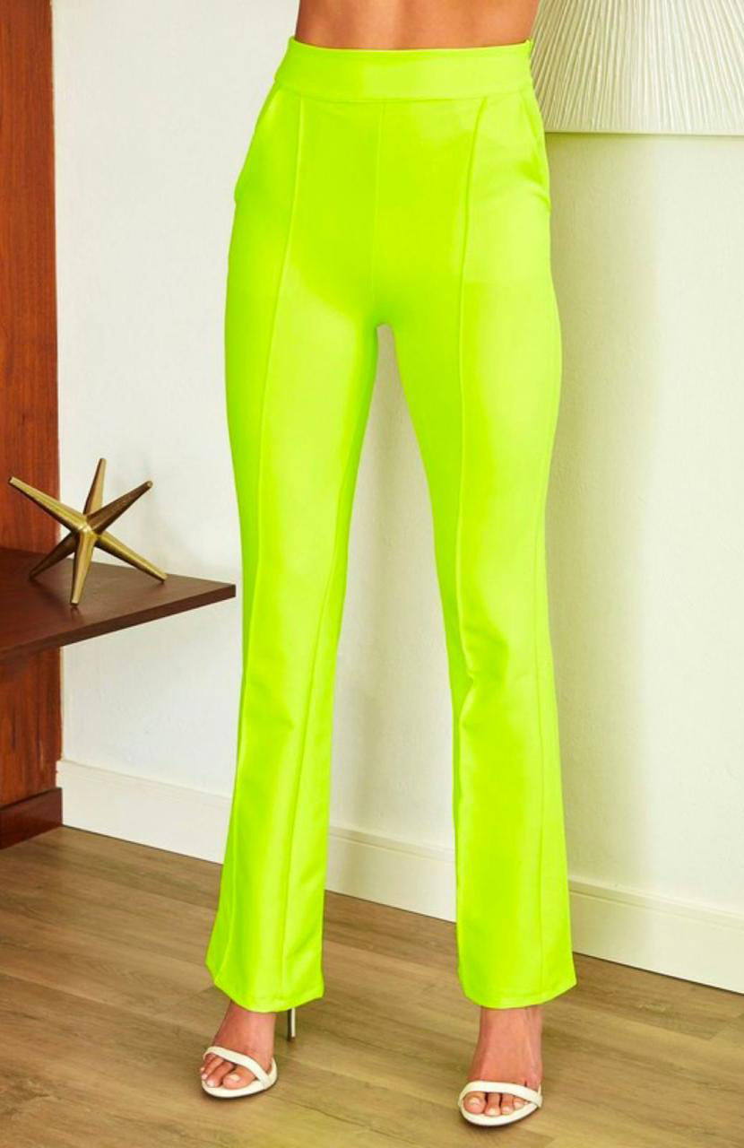 Pantalón de vestir Verde Neón